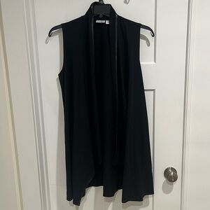 Women with Control Black Long Tunic Vest